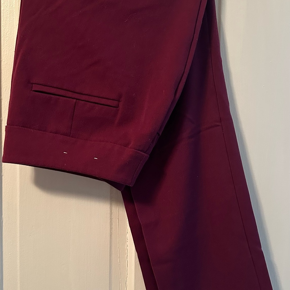 Ann Taylor Factory Red Dress Pants with Tailored Fit